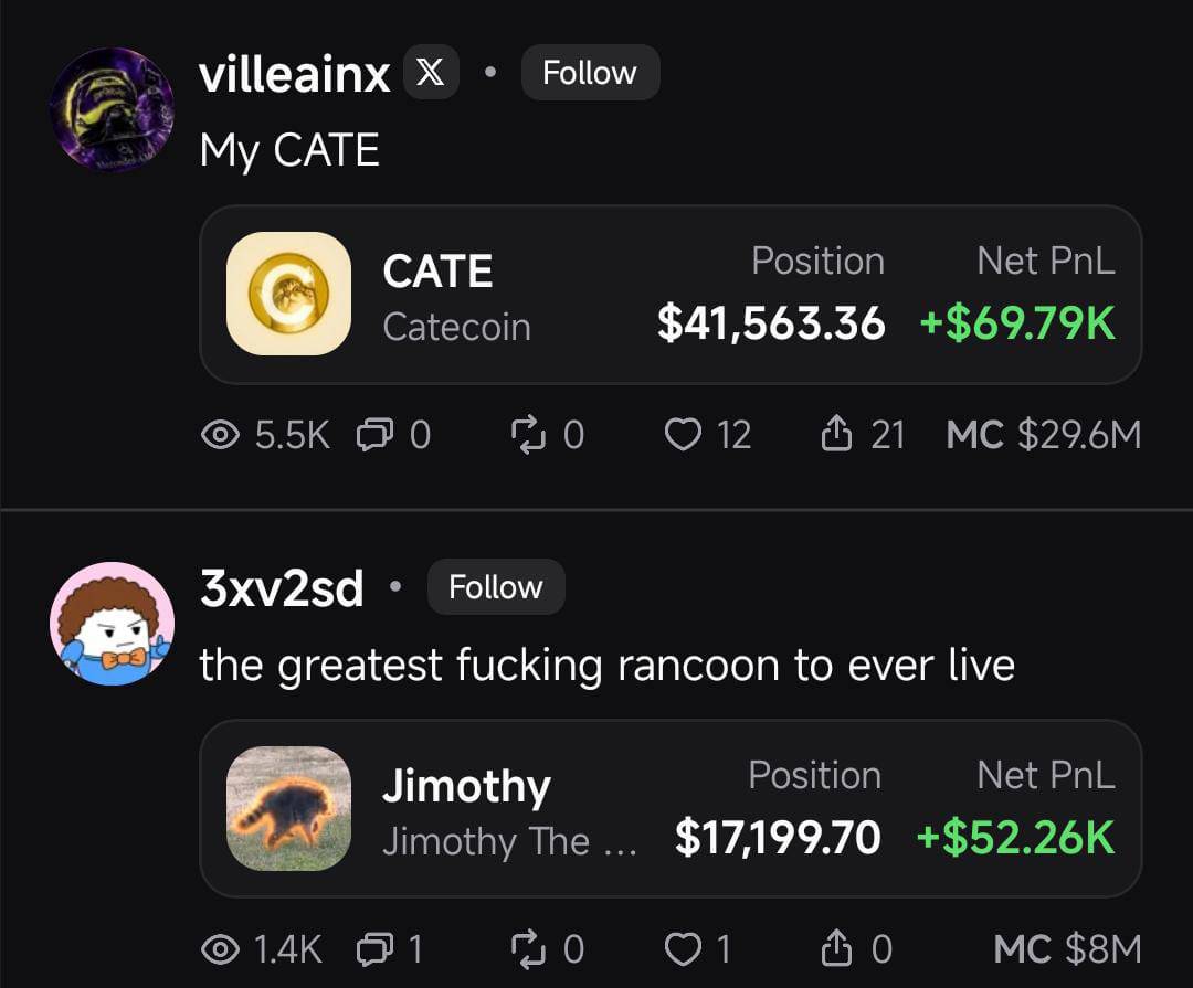 Pump.fun trader callouts feed